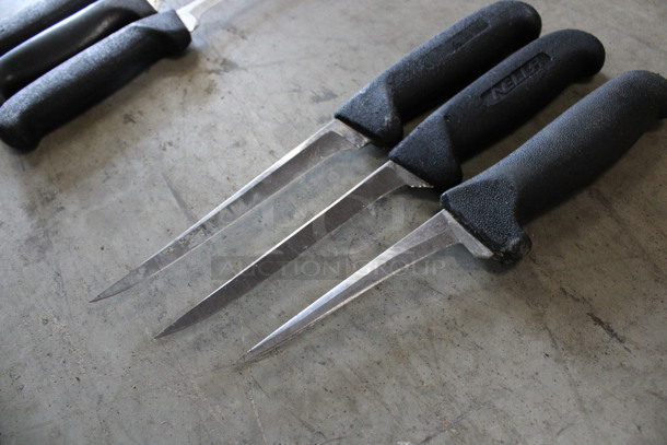 3 SHARPENED Stainless Steel Boning Knives. Includes 10.5". 3 Times Your Bid! - Image 3 of 4