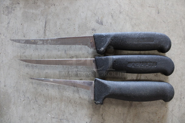 3 SHARPENED Stainless Steel Boning Knives. Includes 10.5". 3 Times Your Bid! - Image 4 of 4