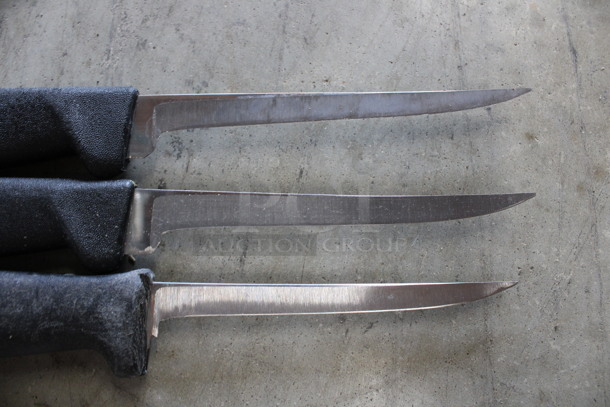 3 SHARPENED Stainless Steel Boning Knives. Includes 10.5". 3 Times Your Bid! - Image 2 of 4