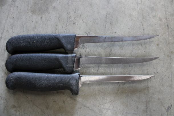 3 SHARPENED Stainless Steel Boning Knives. Includes 10.5". 3 Times Your Bid! - Image 4 of 4