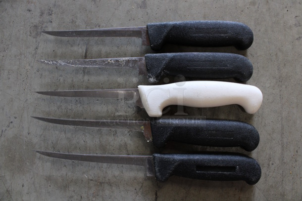 5 SHARPENED Stainless Steel Boning Knives. Includes 10.5". 5 Times Your Bid! - Image 1 of 5