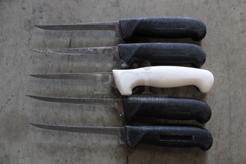 5 SHARPENED Stainless Steel Boning Knives. Includes 10.5". 5 Times Your Bid!