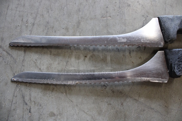 2 SHARPENED Stainless Steel Serrated Knives. Includes 14". 2 Times Your Bid! - Image 2 of 4
