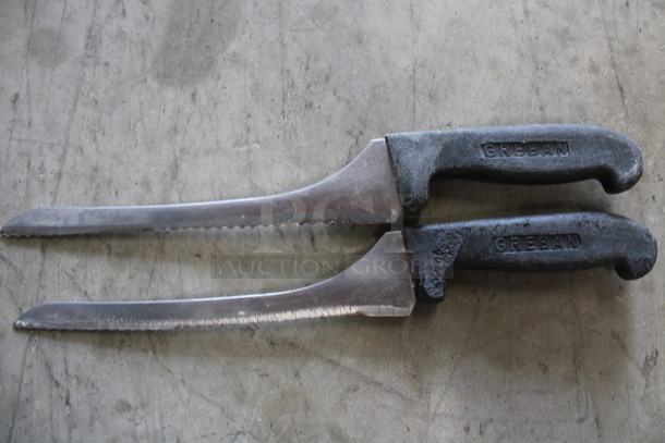2 SHARPENED Stainless Steel Serrated Knives. Includes 14". 2 Times Your Bid! - Image 4 of 4