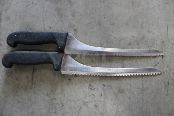2 SHARPENED Stainless Steel Serrated Knives. Includes 14". 2 Times Your Bid! - Image 4 of 4