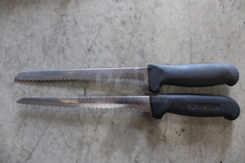 2 SHARPENED Stainless Steel Serrated Knives. Includes 13". 2 Times Your Bid!