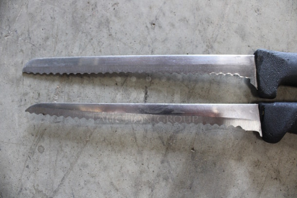 2 SHARPENED Stainless Steel Serrated Knives. Includes 13". 2 Times Your Bid! - Image 2 of 4