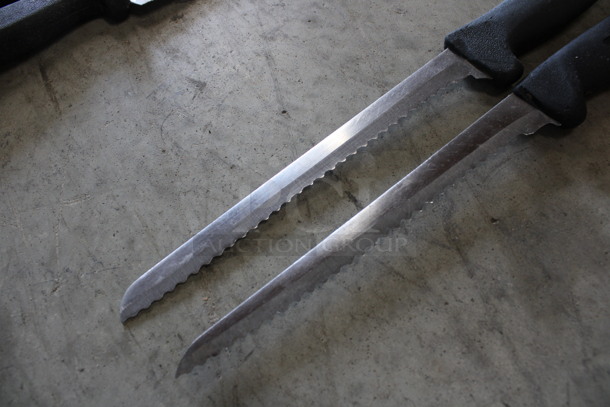 2 SHARPENED Stainless Steel Serrated Knives. Includes 13". 2 Times Your Bid! - Image 3 of 4