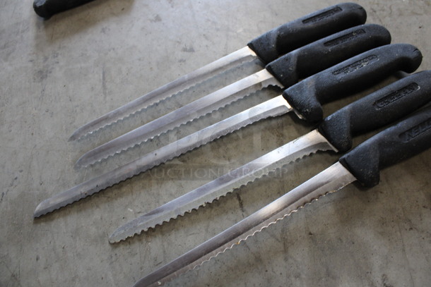 5 SHARPENED Stainless Steel Serrated Knives. Includes 13". 5 Times Your Bid! - Image 4 of 5