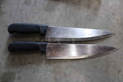 2 SHARPENED Stainless Steel Chef Knives. Includes 14". 2 Times Your Bid!