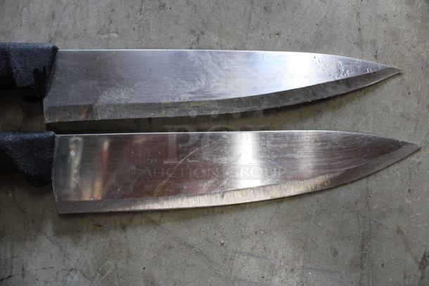 2 SHARPENED Stainless Steel Chef Knives. Includes 14". 2 Times Your Bid! - Image 2 of 4