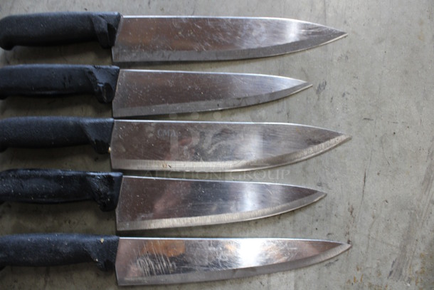 5 SHARPENED Stainless Steel Chef Knives. Includes 14". 5 Times Your Bid! - Image 2 of 5