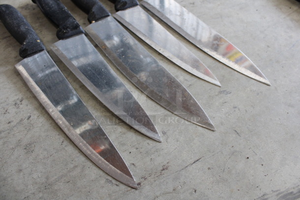 5 SHARPENED Stainless Steel Chef Knives. Includes 14". 5 Times Your Bid! - Image 3 of 5