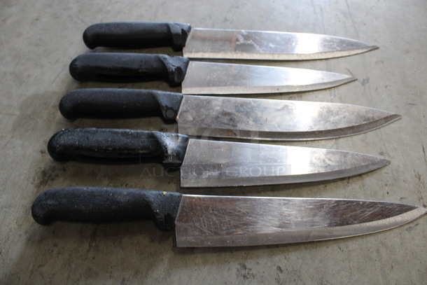 5 SHARPENED Stainless Steel Chef Knives. Includes 14". 5 Times Your Bid! - Image 4 of 5