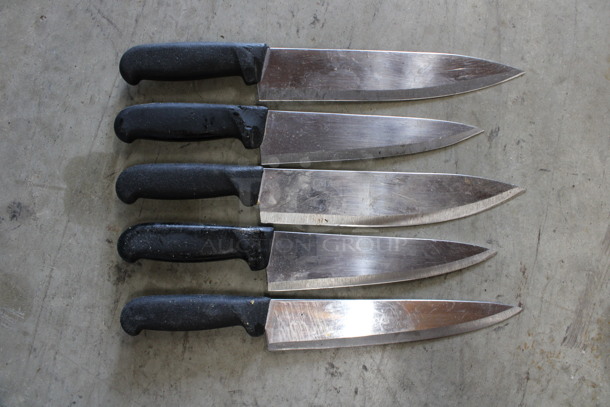 5 SHARPENED Stainless Steel Chef Knives. Includes 14". 5 Times Your Bid! - Image 5 of 5