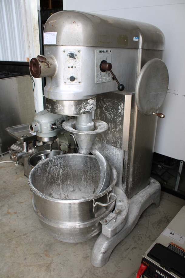 GORGEOUS! Hobart Model L-800-D Metal Commercial Countertop 80 Quart Planetary Mixer w/ Stainless Steel Mixing Bowl and Dough Hook Attachment. 208 Volts, 3 Phase. 28x38x57 - Image 2 of 10