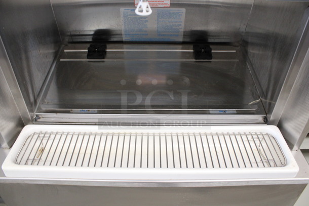 2014 Taylor Model 342D-27 Stainless Steel Commercial Floor Style Air Cooled 2 Flavor Frozen Beverage Machine w/ Drink Mixer Attachment on Commercial Casters. 208-230 Volts, 1 Phase. 26x33x60 - Image 10 of 11