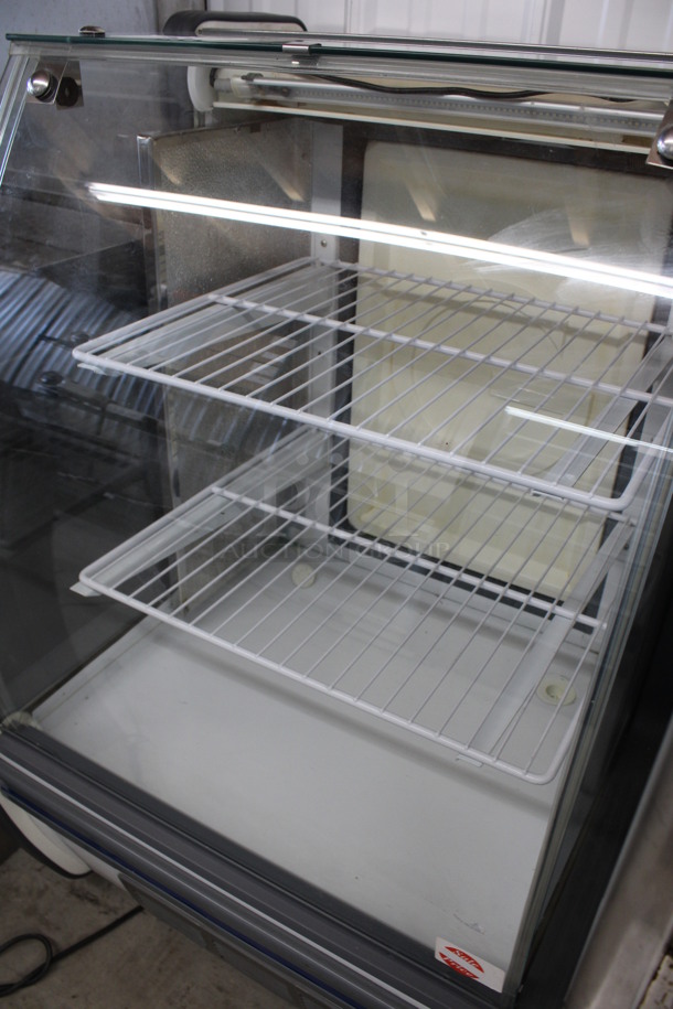 Diamond Stainless Steel Commercial Countertop Deli Display Case Merchandiser w/ Poly Coated Racks. 26x26x42.5. Tested and Powers On But Does Not Get Cold - Image 4 of 8