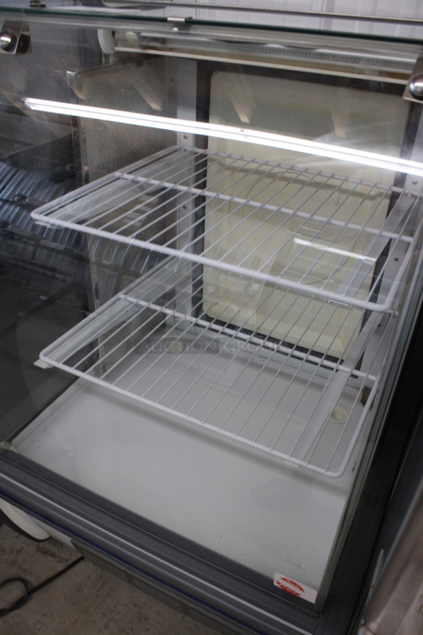 Diamond Stainless Steel Commercial Countertop Deli Display Case Merchandiser w/ Poly Coated Racks. 26x26x42.5. Tested and Powers On But Does Not Get Cold - Image 6 of 8