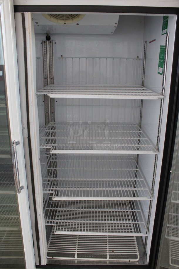 Turbo Air Model TGF-49F Metal Commercial 2 Door Reach In Freezer Merchandiser w/ Poly Coated Racks on Commercial Casters. 110-120/220-240 Volts, 1 Phase. 54.5x31x83 - Image 6 of 7