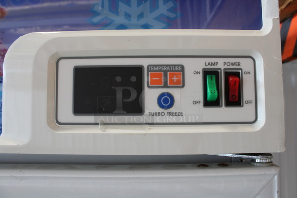 Turbo Air Model TGF-49F Metal Commercial 2 Door Reach In Freezer Merchandiser w/ Poly Coated Racks on Commercial Casters. 110-120/220-240 Volts, 1 Phase. 54.5x31x83 - Image 7 of 7