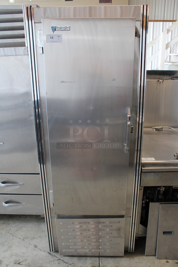 CustomCool S&V Restaurant Equip Model RIF1SC Stainless Steel Commercial Single Door Reach In Cooler. 115 Volts, 1 Phase. 30x36x78. Tested and Does Not Power On