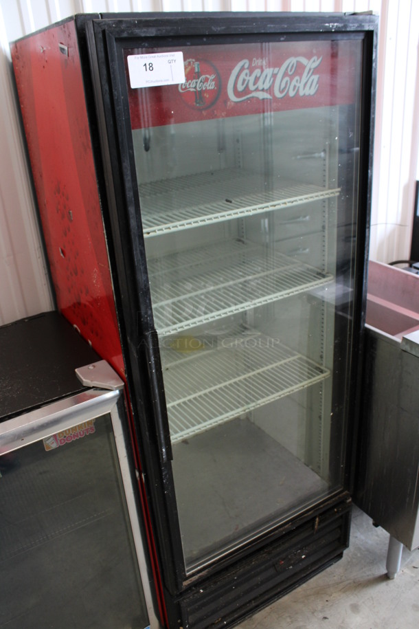 True Model GDM-12 Metal Commercial Single Door Reach In Cooler Merchandiser w/ Poly Coated Racks. 115 Volts, 1 Phase. 25x24.5x62.5. Tested and Working! - Image 2 of 5