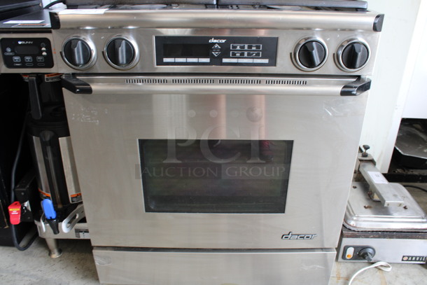 Dacor Model EGR30S06BK Stainless Steel Natural Gas Powered 4 Burner Range w/ Convection Oven and Metal Oven Racks. 30x29x42 - Image 5 of 7