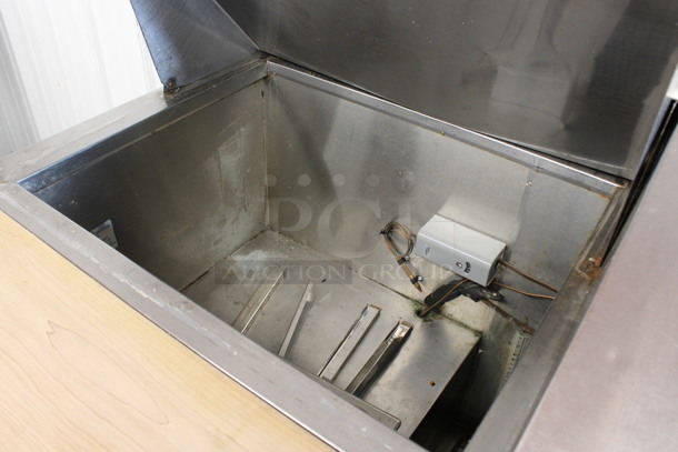 Leader Stainless Steel Commercial Sandwich Salad Prep Table Bain Marie Mega Top w/ Butcher Block Cutting Board. 115 Volts, 1 Phase. 72x33x46. Tested and Working! - Image 4 of 10