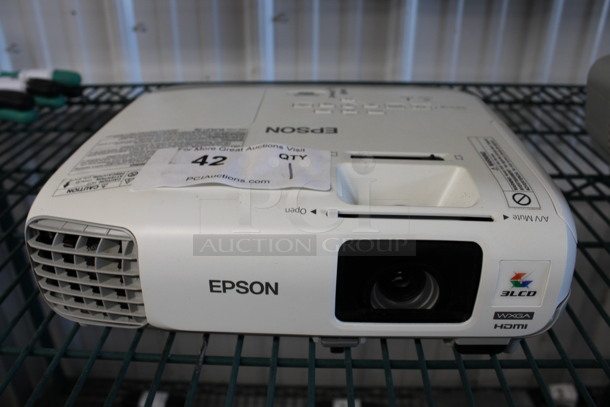 Epson Model H578A LCD Projector. 100-240 Volts, 1 Phase. 11.5x9.5x4