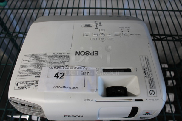 Epson Model H578A LCD Projector. 100-240 Volts, 1 Phase. 11.5x9.5x4 - Image 6 of 6