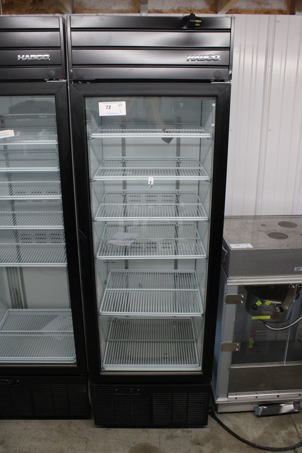 2019 Habco Model SE18 Metal Commercial Single Door Reach In Cooler Merchandiser w/ Poly Coated Racks. 115 Volts, 1 Phase. 24x24x79. Tested and Working! - Image 1 of 6