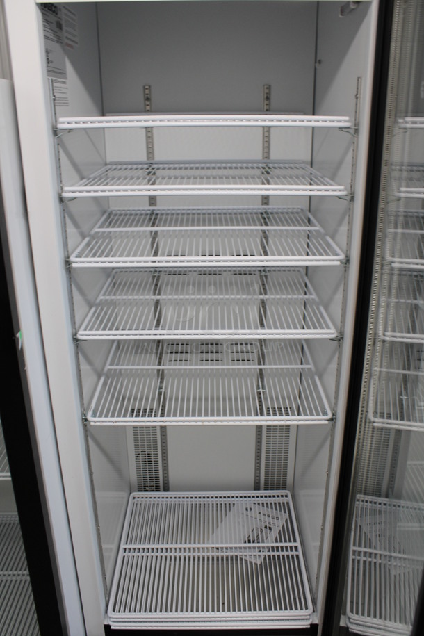 2019 Habco Model SE18 Metal Commercial Single Door Reach In Cooler Merchandiser w/ Poly Coated Racks. 115 Volts, 1 Phase. 24x24x79. Tested and Working! - Image 4 of 5