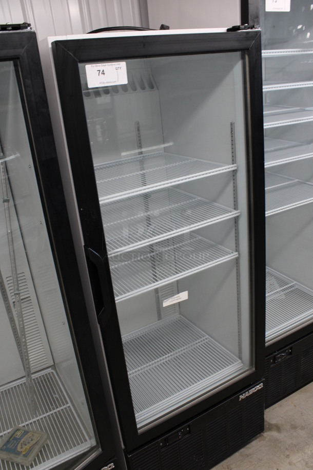2013 Habco Model SE12 Metal Commercial Single Door Reach In Cooler Merchandiser w/ Poly Coated Racks. 115 Volts, 1 Phase. 24x24x62. Tested and Working! - Image 2 of 4
