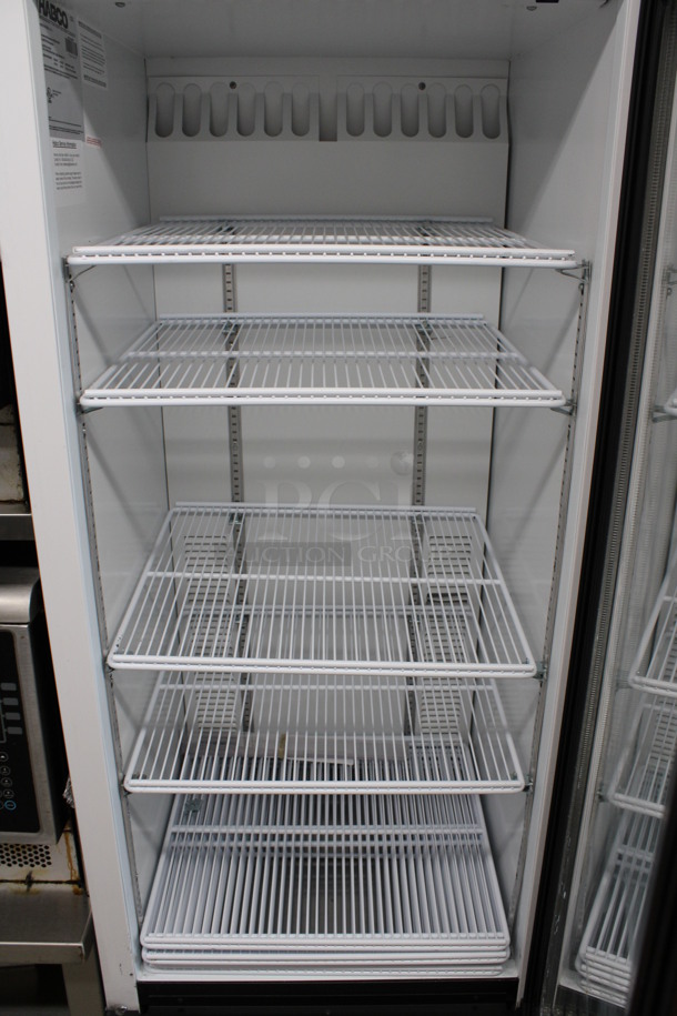 2013 Habco Model SE12 Metal Commercial Single Door Reach In Cooler Merchandiser w/ Poly Coated Racks. 115 Volts, 1 Phase. 24x24x62. Tested and Working! - Image 4 of 5