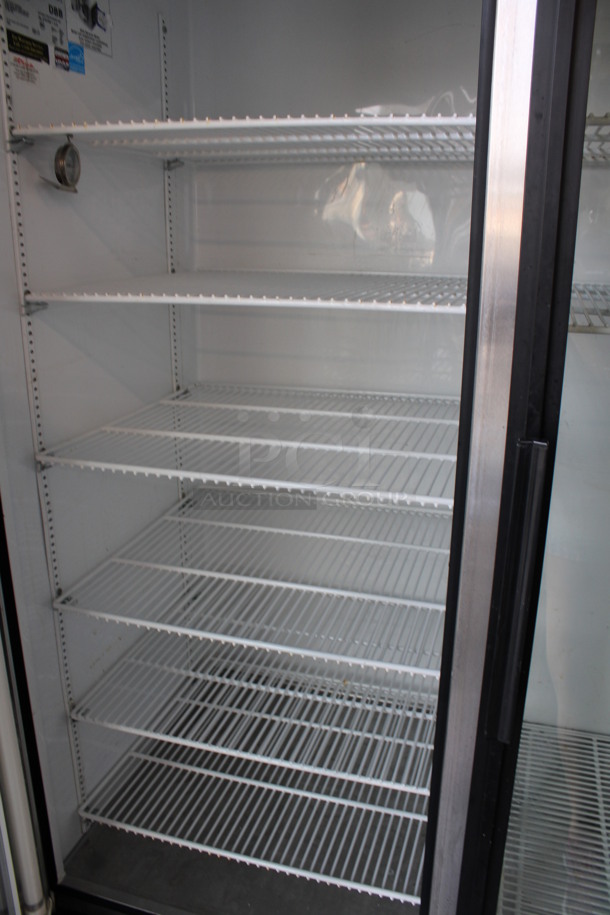 2012 True Model GDM-72 ENERGY STAR Metal Commercial 3 Door Reach In Cooler Merchandiser w/ Poly Coated Racks. 115 Volts, 1 Phase. 78x31x79. Tested and Powers On But Does Not Get Cold - Image 5 of 7