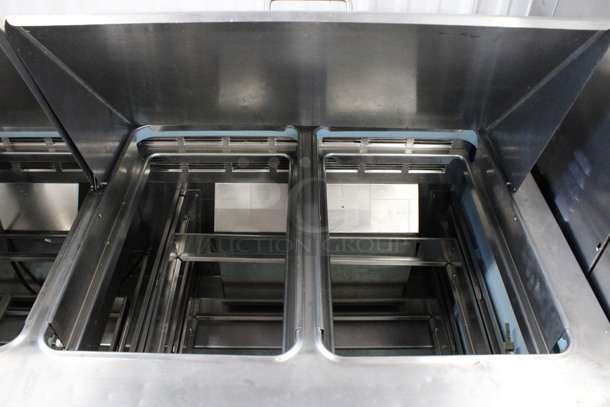 Delfield Model D4464N-24M Stainless Steel Commercial Sandwich Salad Prep Table Bain Marie Mega Top w/ 4 Drawers on Commercial Casters. 115 Volts, 1 Phase. 64x32x44. Cannot Test Due To Missing Power Cord - Image 3 of 6