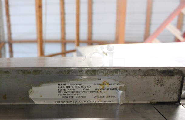 Delfield Model D4464N-24M Stainless Steel Commercial Sandwich Salad Prep Table Bain Marie Mega Top w/ 4 Drawers on Commercial Casters. 115 Volts, 1 Phase. 64x32x44. Cannot Test Due To Missing Power Cord - Image 6 of 6