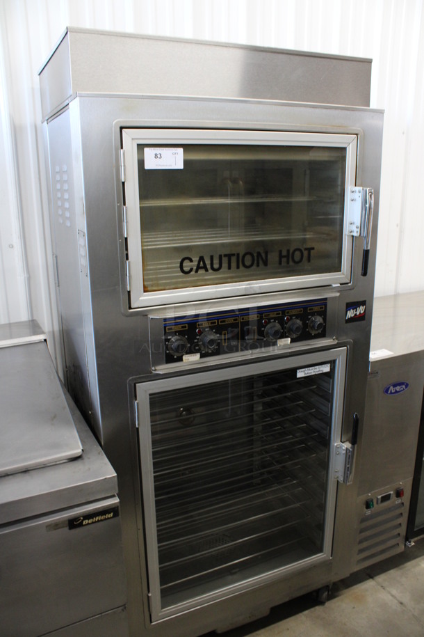 Nu Vu Model SUB-123 Stainless Steel Commercial Oven Proofer on Commercial Casters. 208 Volts, 3 Phase. 36x28x77