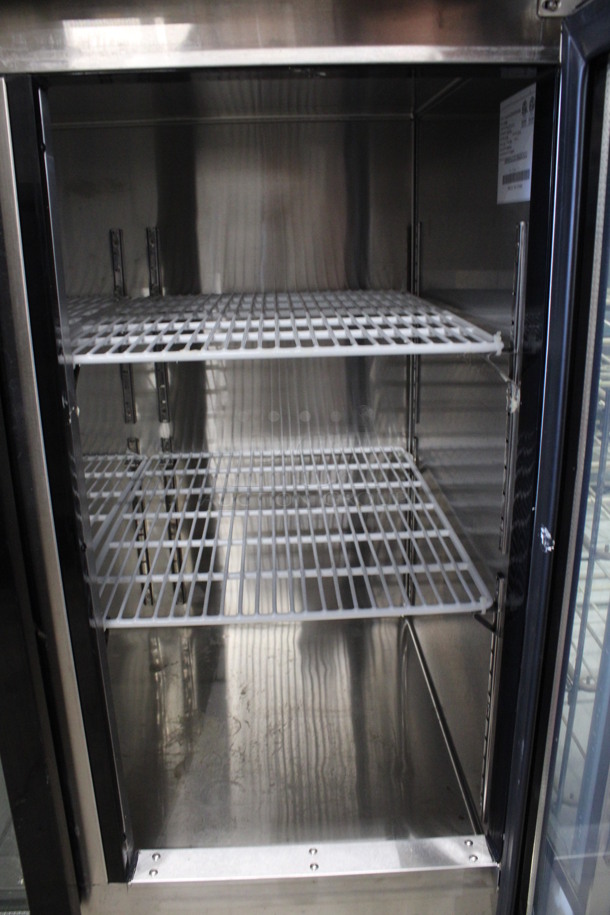 2019 Atosa Model MBB48G Stainless Steel Commercial 2 Door Back Bar Cooler Merchandiser on Commercial Casters. 115 Volts, 1 Phase. 48x27.5x40. Tested and Powers On But Does Not Get Cold - Image 4 of 6