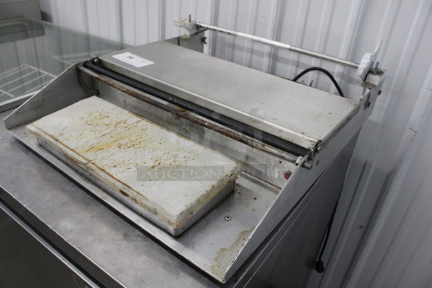 Heat Seal Stainless Steel Commercial Countertop Heat Shrink Wrap Station. 22.5x26x8. Tested and Does Not Power On - Image 6 of 6