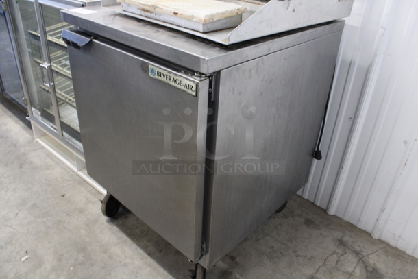 Beverage Air Model WTF27A Stainless Steel Commercial Single Door Undercounter Cooler on Commercial Casters. 115 Volts, 1 Phase. 27x30x35.5. Tested and Working! - Image 5 of 5