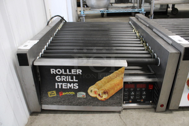 Star Grill Max Pro Stainless Steel Commercial Countertop Hot Dog Roller w/ Warming Bun Drawer. 23.5x28.5x11.5. Tested and Working!
