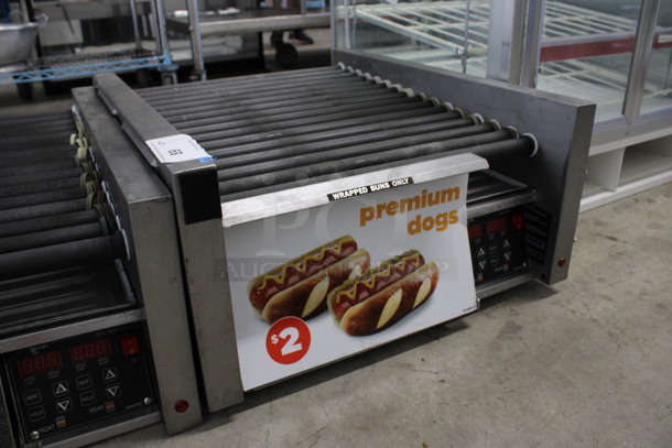 Star Grill Max Pro Stainless Steel Commercial Countertop Hot Dog Roller w/ Warming Bun Drawer. 23.5x28.5x11.5. Tested and Working! - Image 2 of 6