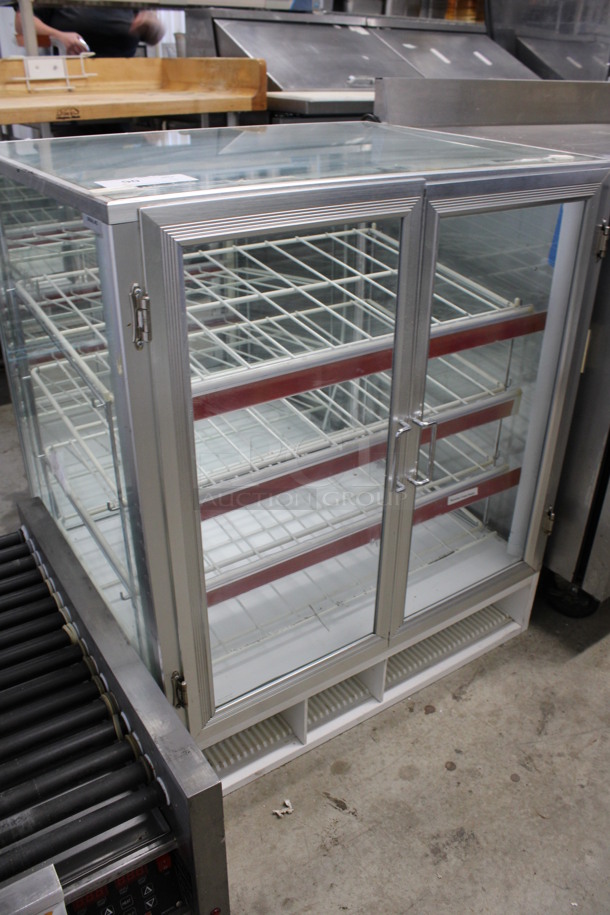 Metal Commercial Dry Display Case Merchandiser w/ Poly Coated Racks. 31x24.5x36 - Image 3 of 4