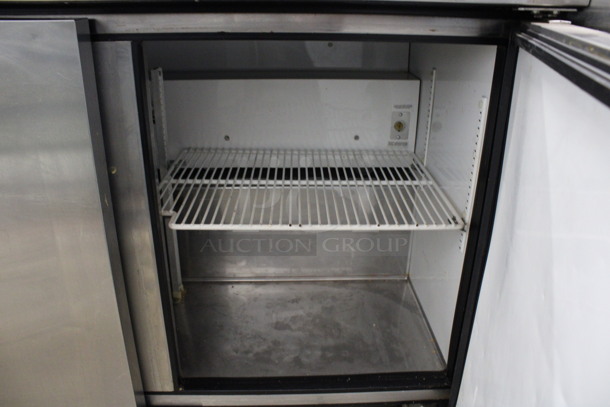 True Model TWT-48 Stainless Steel Commercial 2 Door Work Top Cooler on Commercial Casters. 115 Volts, 1 Phase. 48x30.5x40. Tested and Powers On But Does Not Get Cold - Image 3 of 6