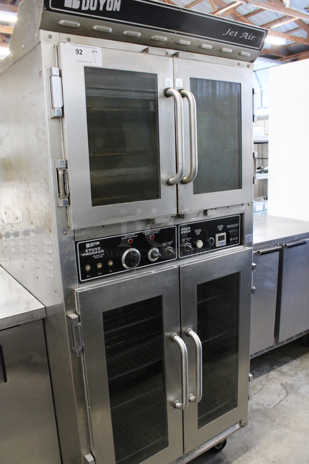BEAUTIFUL! Doyon Model JAOP3G Stainless Steel Commercial Propane Gas Powered Oven Proofer on Commercial Casters. 52,000 BTU. 32.5x43x71.5