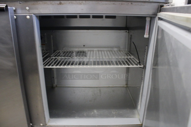 Beverage Air Model UCR48A Stainless Steel Commercial 2 Door Undercounter Cooler on Commercial Casters. 115 Volts, 1 Phase. 48x31x34.5. Tested and Powers On But Does Not Get Cold - Image 4 of 6