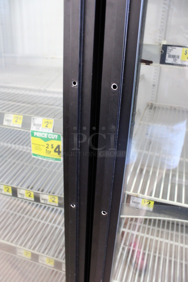 2011 True Model GDM-49 ENERGY STAR Metal Commercial 2 Door Reach In Cooler Merchandiser w/ Poly Coated Racks. 115 Volts, 1 Phase. 54x31x79. Tested and Powers On But Does Not Get Cold - Image 2 of 6