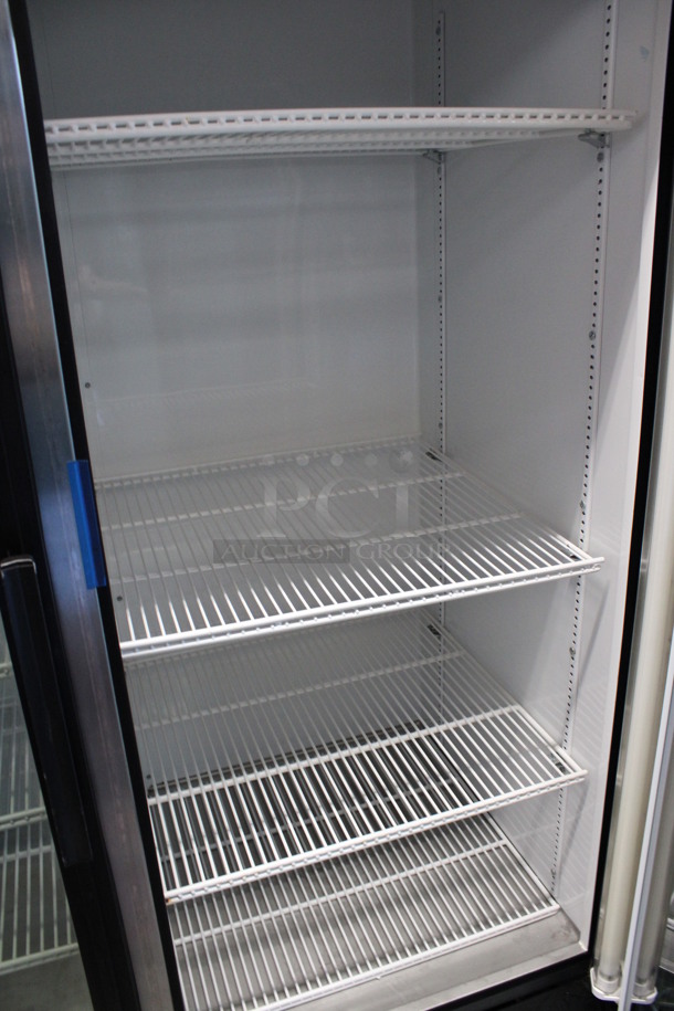2013 True Model GDM-49 ENERGY STAR Metal Commercial 2 Door Reach In Cooler Merchandiser w/ Poly Coated Racks. 115 Volts, 1 Phase. 54x31x79. Tested and Powers On But Does Not Get Cold - Image 4 of 5